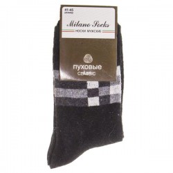 Носки мужские, Milano Socks (Милано Сокс) р. 41-45 №430 шерстяные рисунок №4 черные