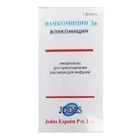 Ванкомицин Дж, лиоф. д/р-ра д/инф. и приема внутрь 1000 мг №1