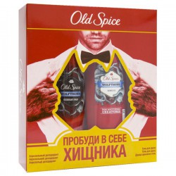 Набор подарочный для мужчин, Old Spice (Олд Спайс) 125 мл + 250 мл Волфторн дезодорант спрей + гель для душа